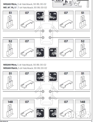 Багажник напречни греди THULE рейки за NISSAN Micra 1993-2002г., снимка 7 - Аксесоари и консумативи - 51777346