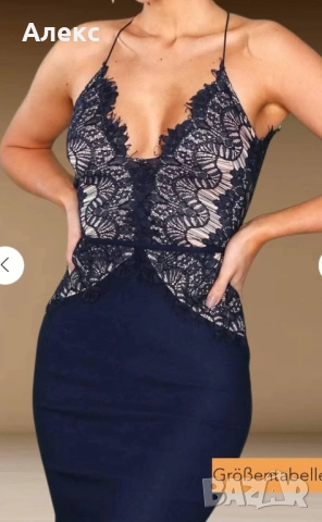 Уникална рокля с красив гръб и дантела., снимка 7 - Рокли - 54051859