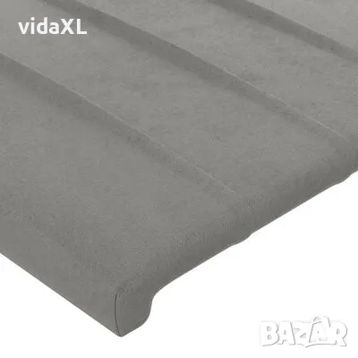 vidaXL Горни табли за легло, 2 бр, светлосиви, 80x5x78/88 см кадифе（SKU:346264）, снимка 4 - Спални и легла - 49163960