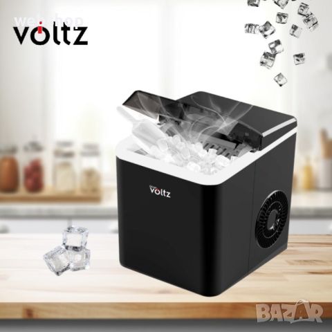 Ледогенератор Oliver Voltz OV51447A, 100W, 24ч/10кг, Кръгла и куршумообразна форма, Черен, снимка 3 - Хладилници - 45791887