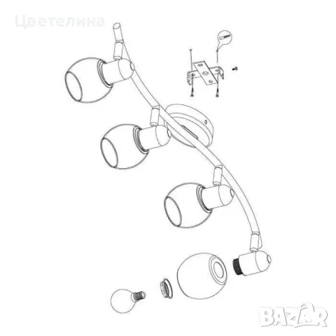 Уникален спот Sansa, E14, 1 max 40 W, снимка 12 - Крушки - 47329226