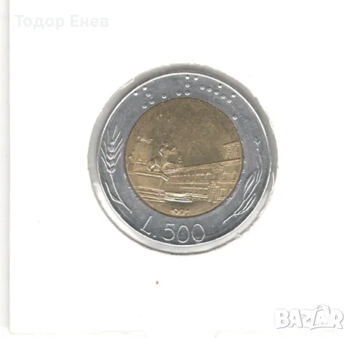 Italy-500 Lire-1991 R-KM# 111, снимка 3 - Нумизматика и бонистика - 49340823