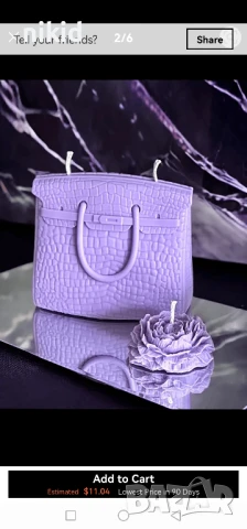 3D грамадна дамска чанта силиконов молд форма смола гипс свещ шоколад декор, снимка 2 - Форми - 50610757