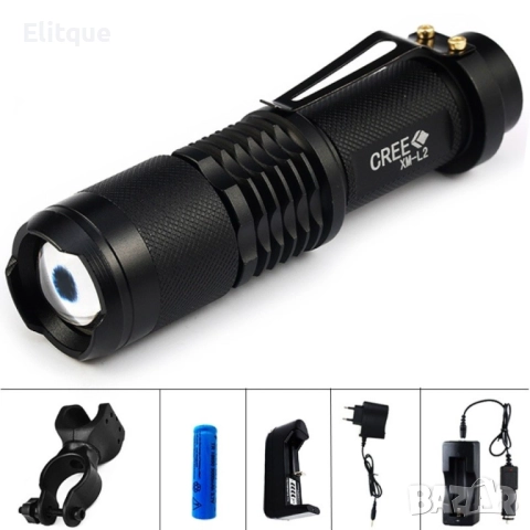 Лед фенер с включено зарядно и батерия FL92, снимка 3 - Други - 52805613