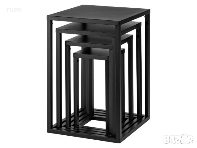 НОВИ! Комплект маси 4 броя 30x30x45см, 25x25x40см, 20x20x35см, 15x15x30см, снимка 2 - Маси - 53935416