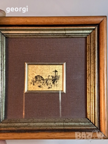 италианска мини картина със златно фолио 22 карата   29/1, снимка 11 - Картини - 52027606