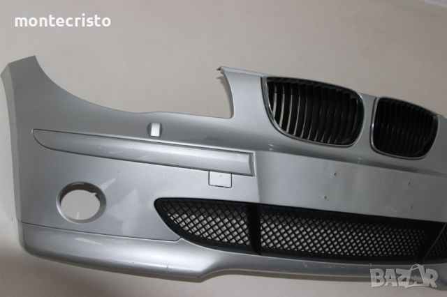 Предна броня BMW E87 Serie 1 (2004-2007г.) 51117151823 с отвори за пръскалки, снимка 4 - Части - 45948814