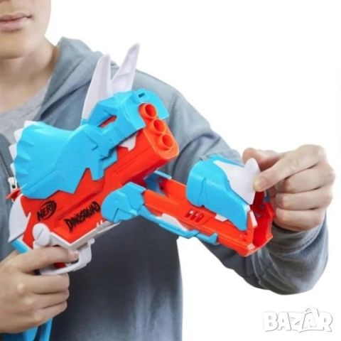 Детски бластер Nerf Dinosquad Tricera-Blast PAT34138, снимка 6 - Други - 45289335