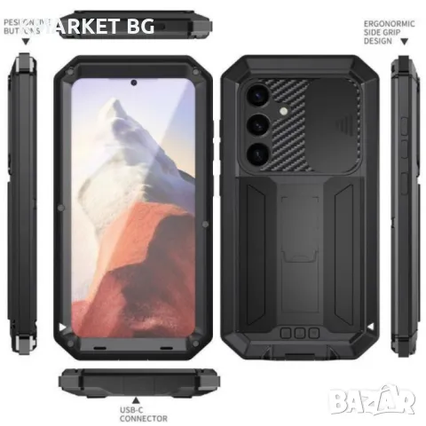 Samsung Galaxy S25+ 5G R-JUST Sliding Camera Удароустойчив/ Водоустойчив Калъф2 и Протектор, снимка 5 - Калъфи, кейсове - 49124596