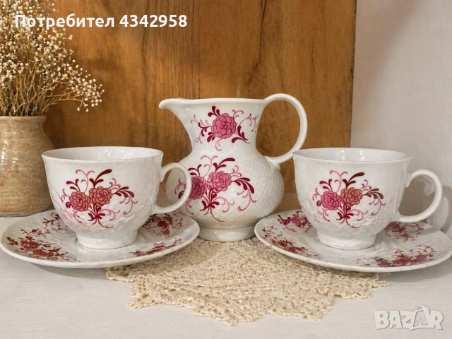 Seltmann Weiden.1954-1980.Чаши с чинийки и каничка.