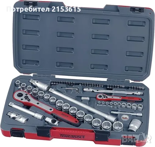 Teng Tools T1272 1/2" 1/4" 72части вложки камъни комплект , снимка 1 - Куфари с инструменти - 47028649