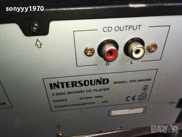 INTERSOUND CDC 8603RM 3 DISC ROTARY CD PLAYER-ВНОС SWISS 0911251842LCHERY2, снимка 15 - Ресийвъри, усилватели, смесителни пултове - 52353771