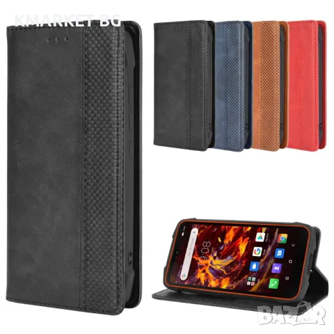 Blackview BV6900 Retro Style Wallet Кожен Калъф и Протектор, снимка 3 - Калъфи, кейсове - 48149879