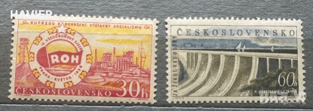 Пощенски марки Чехословакия 1959 , снимка 6 - Филателия - 46289501