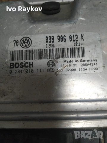 Компютър , ECU ,  VW Golf 4 1.9TDI 1999г. 038906012K 0281010111, снимка 4 - Части - 53604854