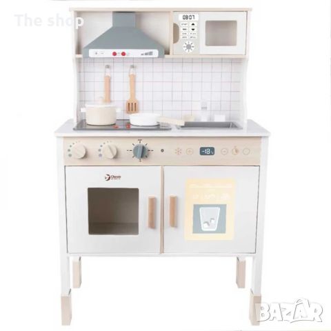 Модерна дървена кухня за игра в бял цвят на Classic World (004)