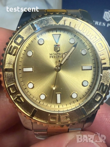 Луксозен мъжки часовник Montres Prestige x Invicta 43мм Gold Two-Tone златисто и сребристо нов+кутия, снимка 5 - Мъжки - 53918710