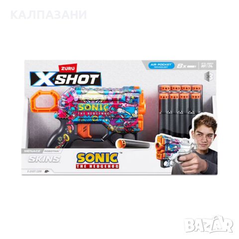 X Shot Sonic Бластер MENACE 8 стрели 36679