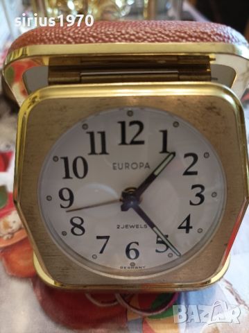 Европа немски туристически будилник работещ , снимка 1 - Стенни часовници - 45497530