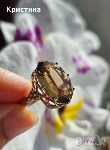 Руски (СССР) сребърен пръстен , снимка 2 - Антикварни и старинни предмети - 51962678