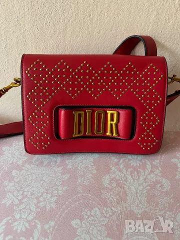 Dior червена дамска чанта 
