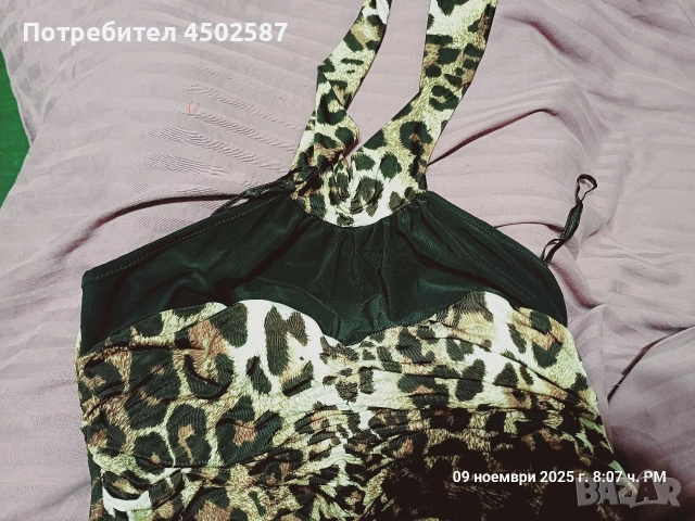 Леопардова къса рокля/туника от Goddess London, снимка 5 - Рокли - 52681455
