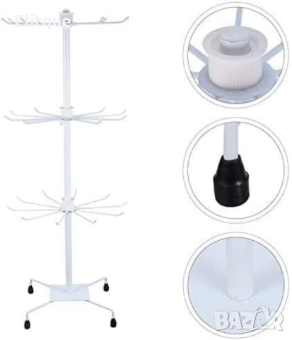 Метален въртящ се стелаж – практично и стилно решение за съхранение, снимка 9 - Други стоки за дома - 52596869