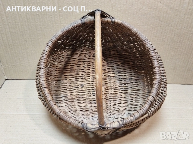 Стара Ръчно Изработена Плетена Кошница. / 1630., снимка 5 - Антикварни и старинни предмети - 53670877