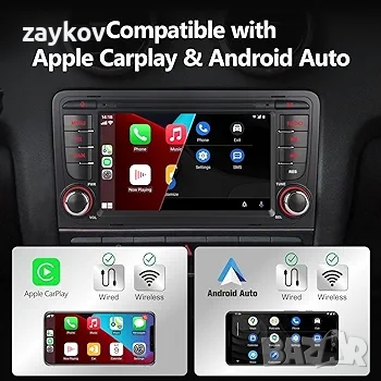 HLLECARMO High Power Car Radio за Audi A3 8P/8b/S3/RS3/Sportback с Apple Carplay и Android Auto, снимка 2 - Аксесоари и консумативи - 44976017