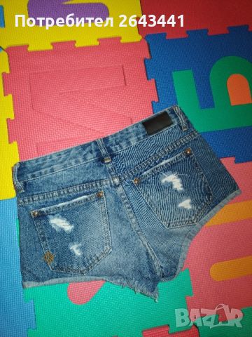нови дънкови къси панталонки ХС размер , снимка 5 - Къси панталони и бермуди - 46448280