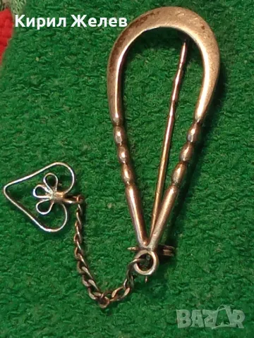 Стара РУСКА СРЕБЪРНА БРОШКА с 3 ПЕЧАТА СРЕБРО 875 СЪРП ЧУК в ПЕТОЛЪЧКА и ДРУГ РЪЧНА ИЗРАБОТКА 49746, снимка 13 - Антикварни и старинни предмети - 49150529