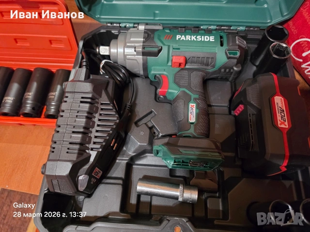 Акумулаторен ударен винтоверт PARKSIDE PASSK 20-Li C4, Батерия 20 V 4Ah, Зарядно устройство 4.5A, снимка 6 - Винтоверти - 54006169