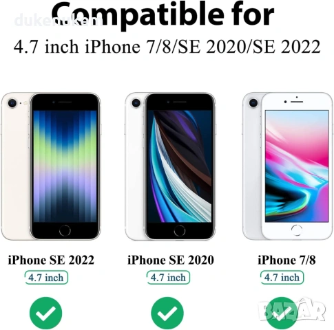 Силиконов калъф за iPhone 7/8/ SE (2020/2022) – тъмнозелен, снимка 2 - Калъфи, кейсове - 53333594