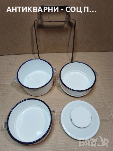 Стара Соц Българска Емайлирана Садинка / 1966 г. / НОМЕР 1625., снимка 8 - Антикварни и старинни предмети - 53670753