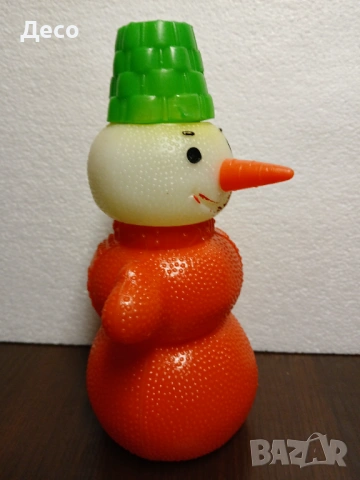 Стара руска пластмасова играчка снежен човек, снимка 4 - Колекции - 54090173