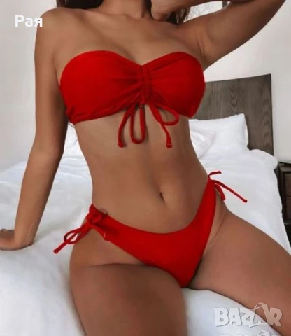 Бански в червено, снимка 2 - Бански костюми - 50658332