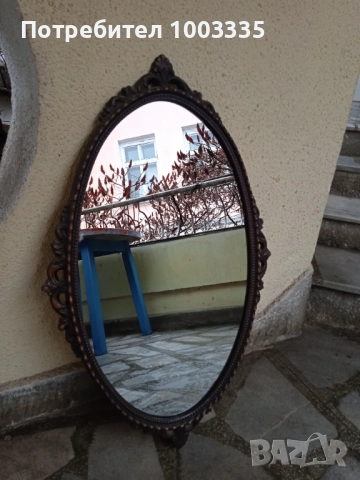 Старо бароково огледало с метална рамка, отлично 
