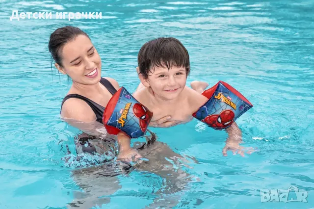 Надуваеми раменки Спайдармен Bestway, 23х15 см, за деца 3-6 г., червени, Spiderman , снимка 7 - Надуваеми играчки - 49981031