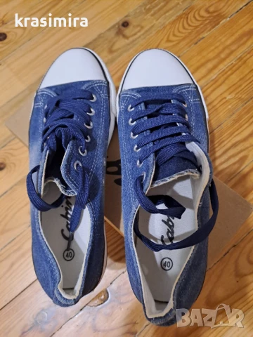 Дънкови кецове-номер 40, снимка 5 - Кецове - 51183371