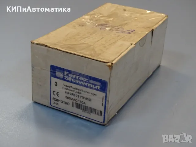 Предпазител Ferraz Shawmut Protistor R301315 Fuses 6.9GRB71TTF0160 160A 690VAC, снимка 2 - Резервни части за машини - 47790198