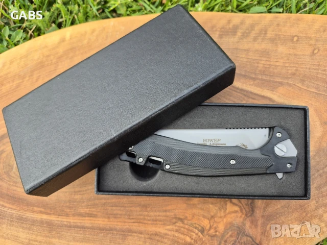 Руски сгъваем нож НОКС Нукер,дизайн А.Бирюков, снимка 5 - Ножове - 50667510