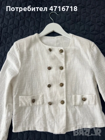 Бяло яке. Стилно, класическо., снимка 4 - Якета - 53194500