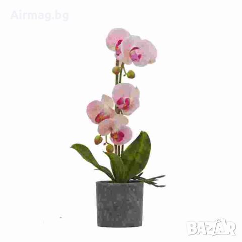 Изкуствена орхидея в саксия 40см KD3266, снимка 1 - Изкуствени цветя - 45451653
