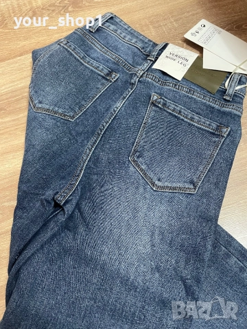 Дамски дънки + колан широк крачол wide leg , снимка 6 - Дънки - 51866743