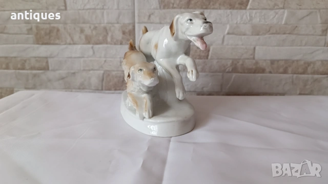 Порцеланова фигура - Ловджийски кучета -Carl Scheidig -1950" година, снимка 2 - Антикварни и старинни предмети - 53069502