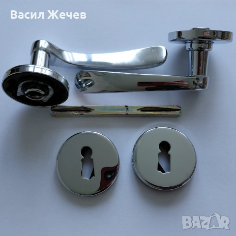 Комплект интериорни дръжки за врата – хром, снимка 2 - Други - 54185591