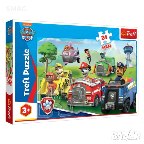 Пъзел Paw Patrol с превозни средства (24 части) S_1239797, снимка 1 - Игри и пъзели - 49007902