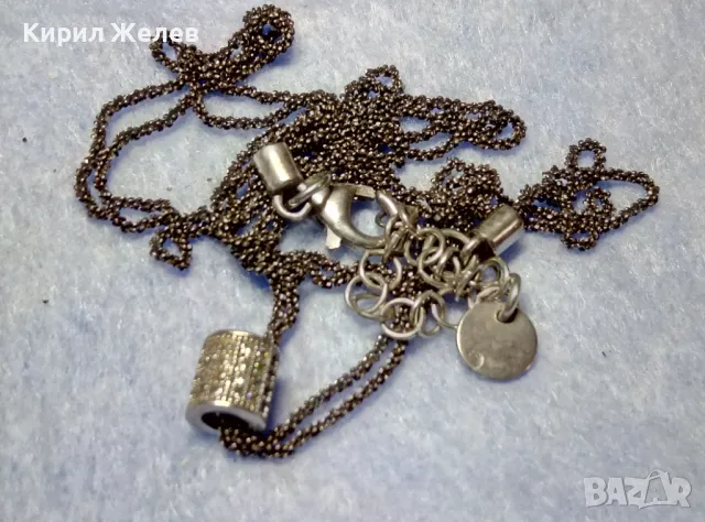 ИЗЯЩНО НЕЖНО СРЕБЪРНО КОЛИЕ СРЕБРО 925 ITALY с РОДИЕВО ПОКРИТИЕ и ИСКРЯЩИ ЦИРКОНЧЕТА 48619, снимка 11 - Колиета, медальони, синджири - 50136408