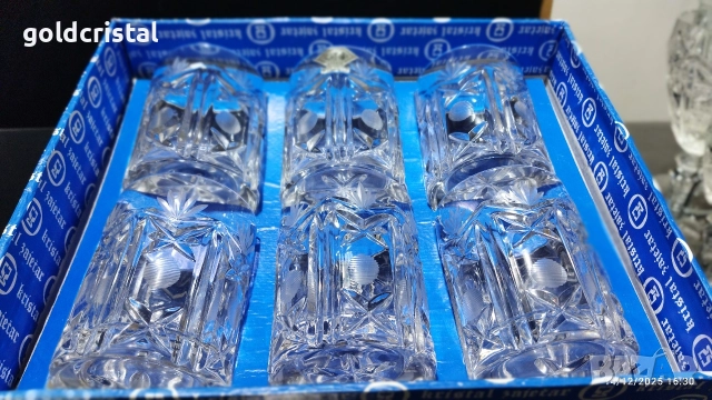 кристални чаши , снимка 10 - Антикварни и старинни предмети - 25922270