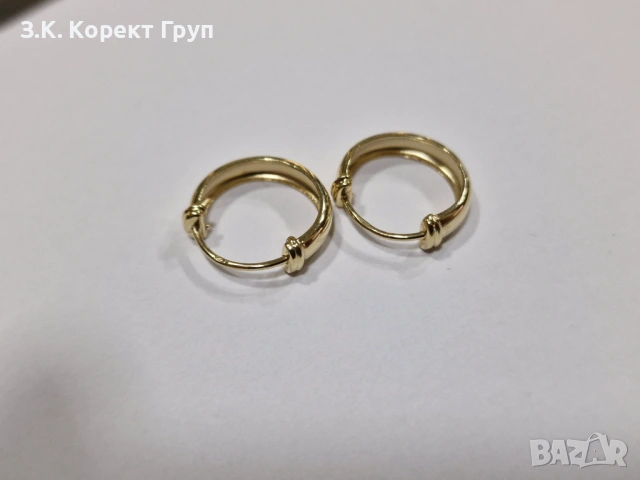 Златни обеци 14К 585 / 1,28 гр., снимка 2 - Обеци - 54129933